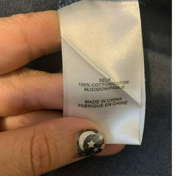 Tibi off-shoulder chambray denim top Blue blouse size 00 - Picture 4 of 9